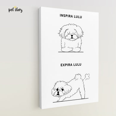 Inspira e Expira - Maltês | Retrato Personalizado de Animal de Estimação - Pet Story PT