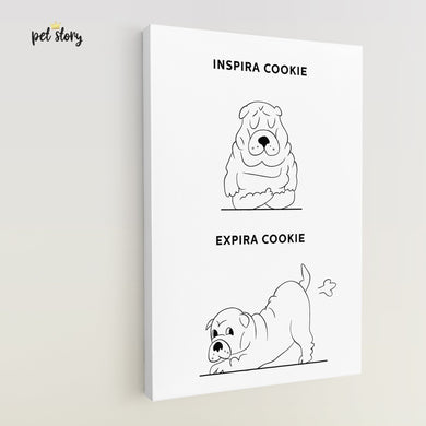 Inspira e Expira - Shar Pei | Retrato Personalizado de Animal de Estimação - Pet Story PT