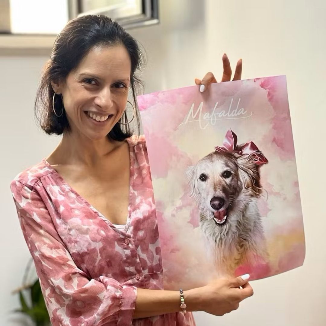 Nube Rosa | Retrato de mascota personalizado