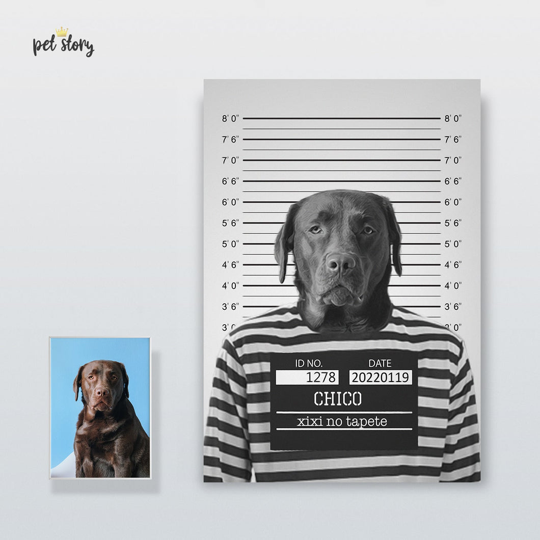 Malcomportado | Retrato Personalizado de Animal de Estimação - Pet Story PT