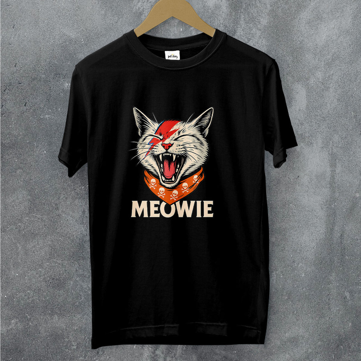 T-shirt Meowie preto, Pet Story