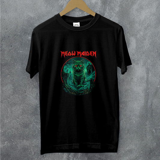 T-shirt Meow Maiden preto, Pet Story