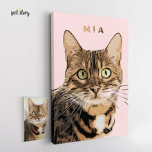 Cargar imagen en el visor de la galería, Modern 2 animais | Retrato Personalizado de Animal de Estimação - Pet Story PT
