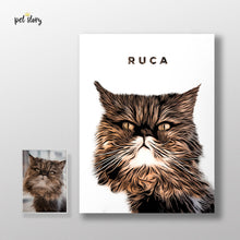 Cargar imagen en el visor de la galería, Modern 2 animais | Retrato Personalizado de Animal de Estimação - Pet Story PT
