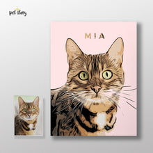 Cargar imagen en el visor de la galería, Modern 2 animais | Retrato Personalizado de Animal de Estimação - Pet Story PT
