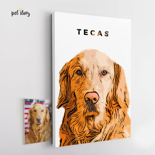 Modern | Retrato Personalizado de Animal de Estimação - Pet Story PT