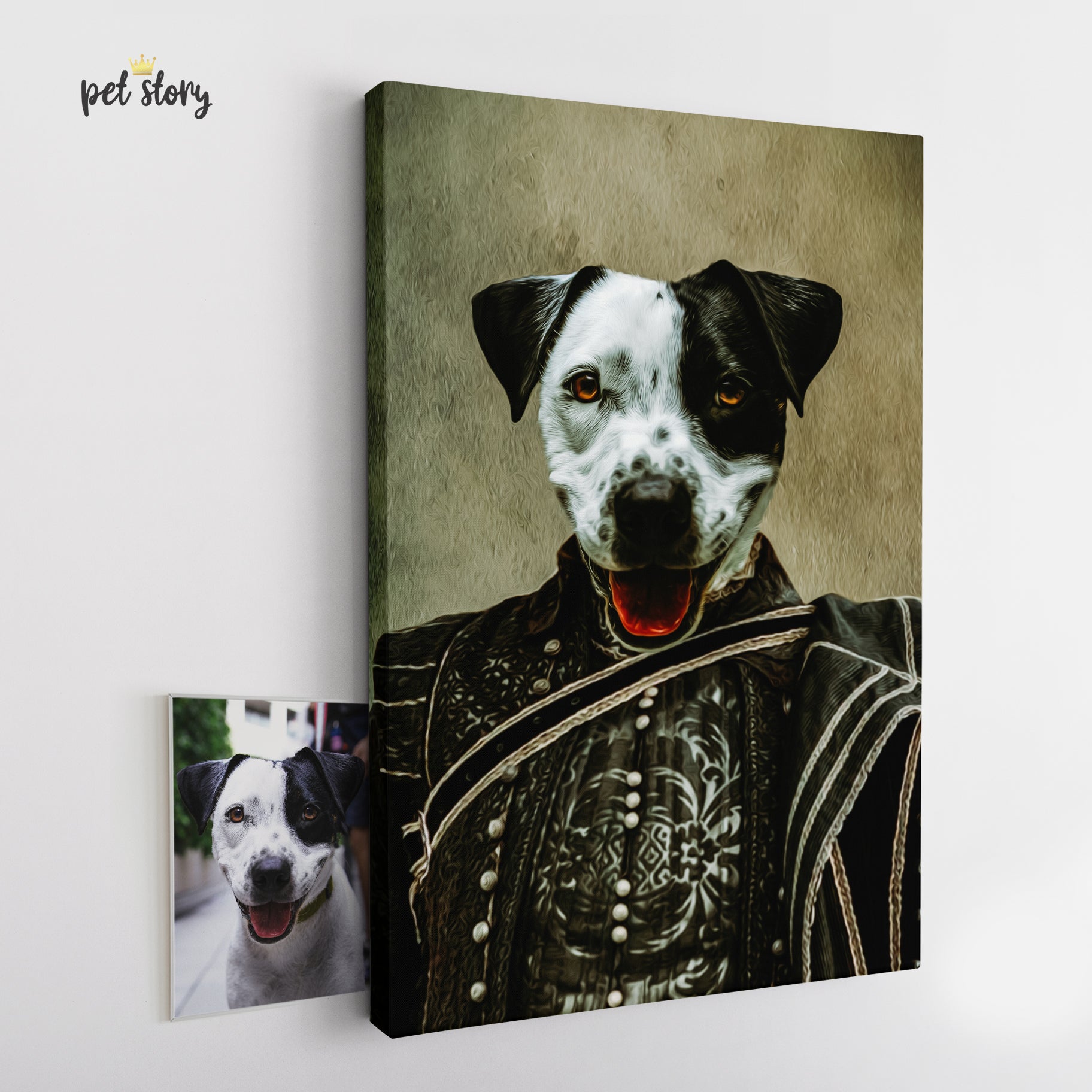 Mosqueteiro de Preto | Retrato Personalizado de Animal de Estimação - Pet Story PT