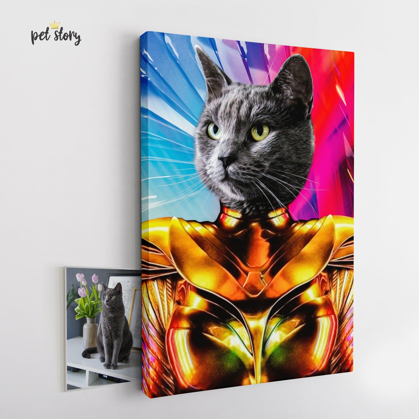 Mulher Maravilha (Wonder Woman) | Retrato Personalizado de Animal de Estimação - Pet Story PT