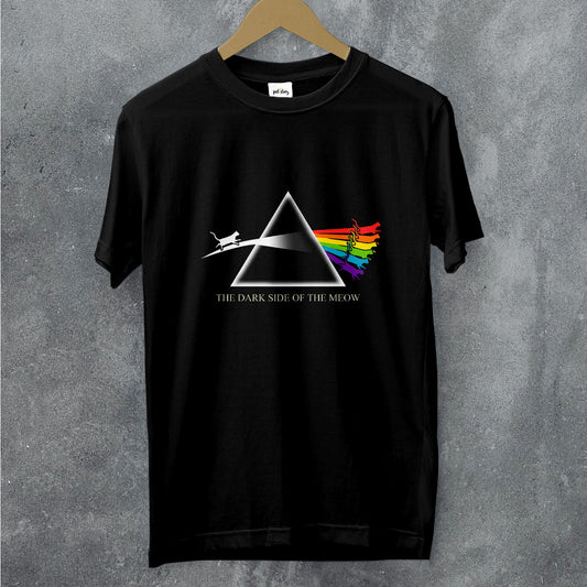 T-shirt The Dark Side of the Meow Prisma preto, Pet Story