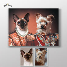 Carregar imagem no visualizador da galeria, Princesa e General | Retrato Personalizado de Animal de Estimação - Pet Story PT
