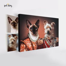 Cargar imagen en el visor de la galería, Princesa e General | Retrato Personalizado de Animal de Estimação - Pet Story PT
