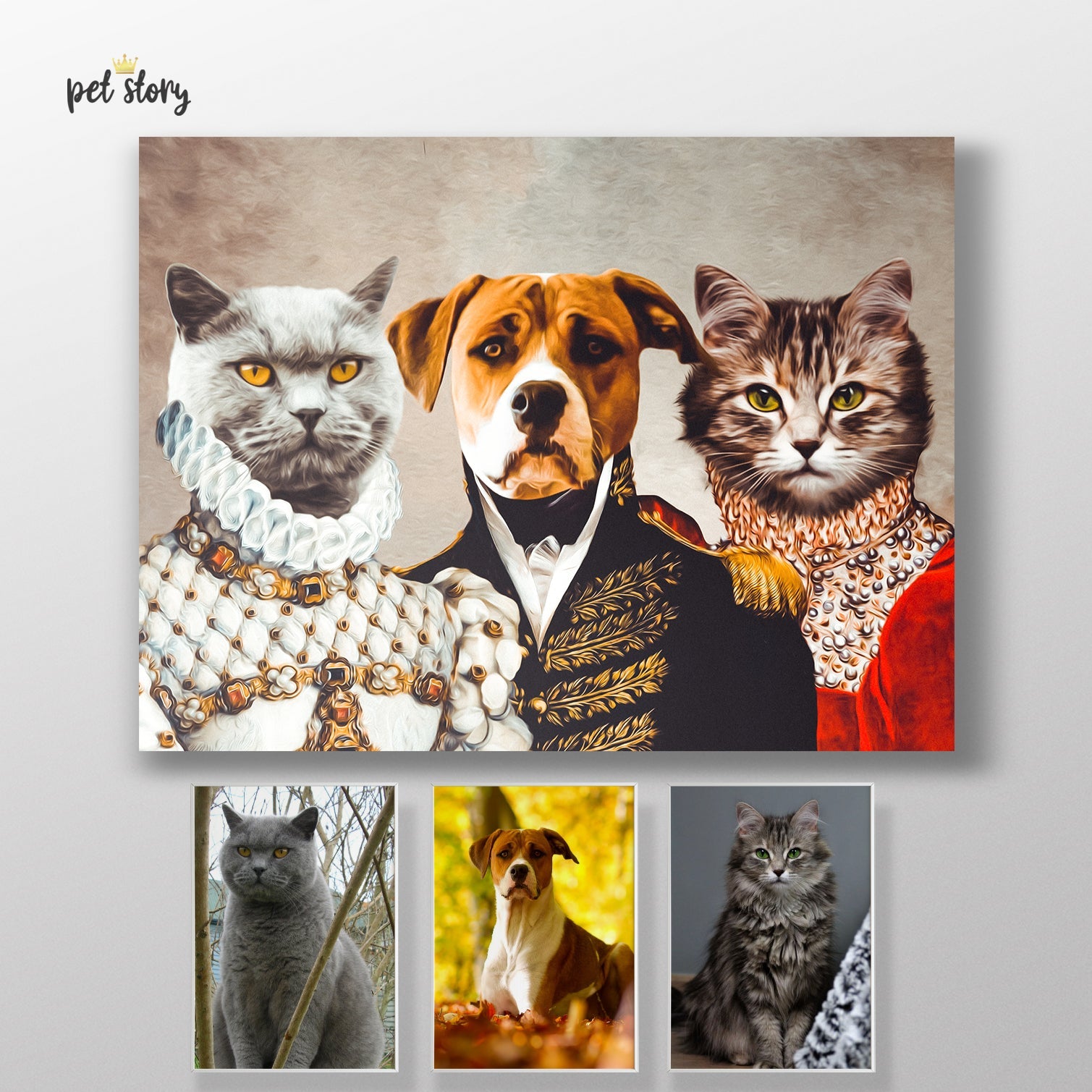 Realeza 2 | Retrato Personalizado de Animal de Estimação - Pet Story PT