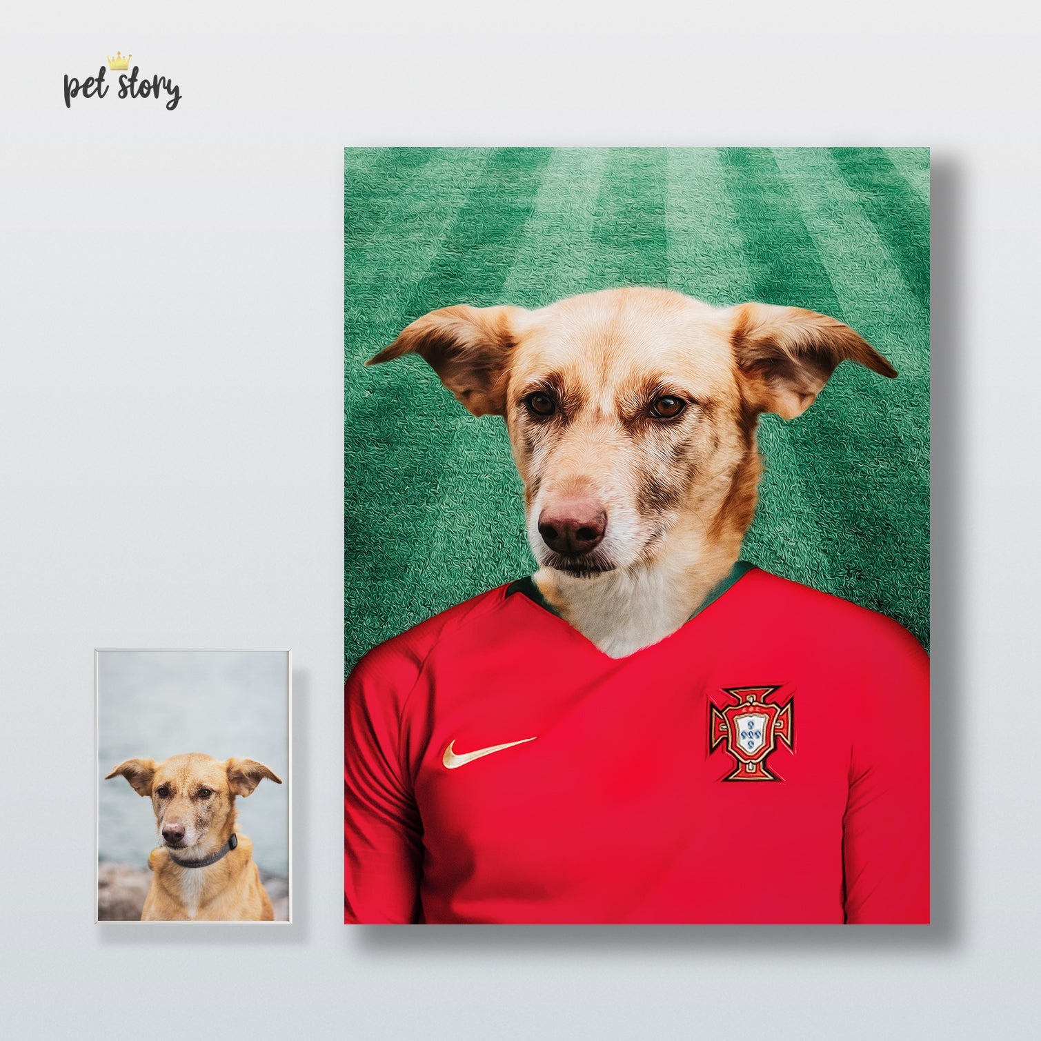 Seleção Portuguesa | Retrato Personalizado de Animal de Estimação - Pet Story PT