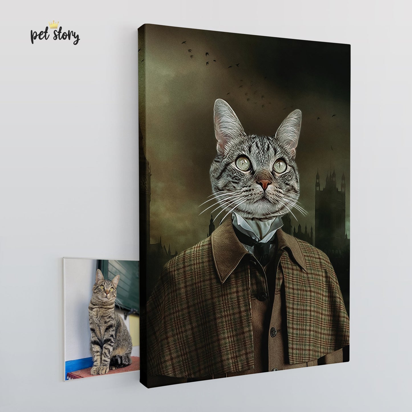 Sherlock Holmes | Retrato Personalizado de Animal de Estimação - Pet Story PT