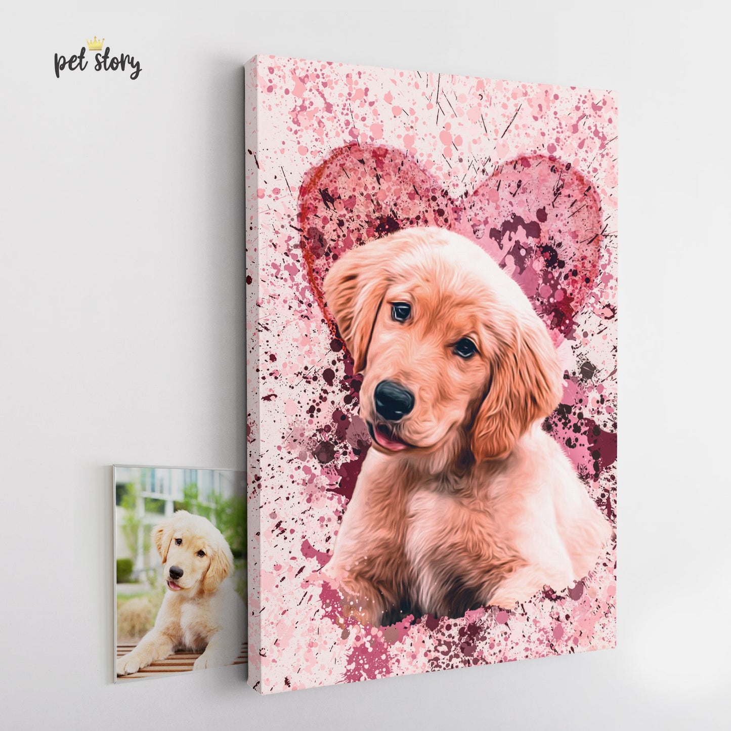 Splash Love | Retrato Personalizado de Animal de Estimação - Pet Story PT