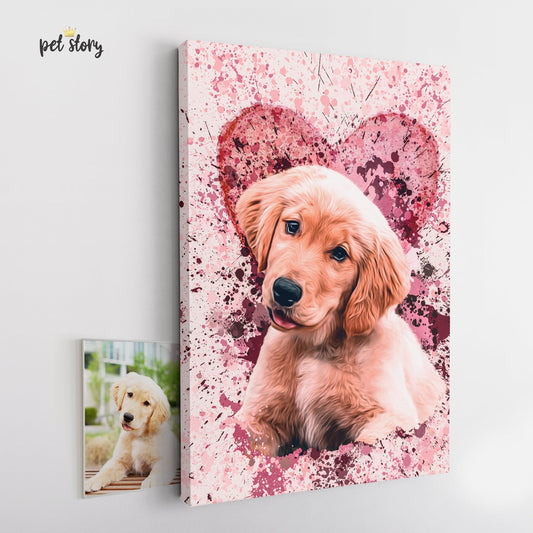 Splash Love | Retrato Personalizado de Animal de Estimação - Pet Story PT