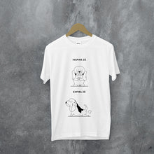 Carregar imagem no visualizador da galeria, T - shirt Inspira e Expira - Basset Hound | Personalizada de Animal de Estimação - Pet Story PT
