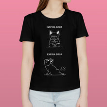 Carregar imagem no visualizador da galeria, T - shirt Inspira e Expira - Bulldog Francês | Personalizada de Animal de Estimação - Pet Story PT
