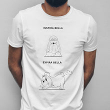 Cargar imagen en el visor de la galería, T - shirt Inspira e Expira - Shih Tzu | Personalizada de Animal de Estimação - Pet Story PT
