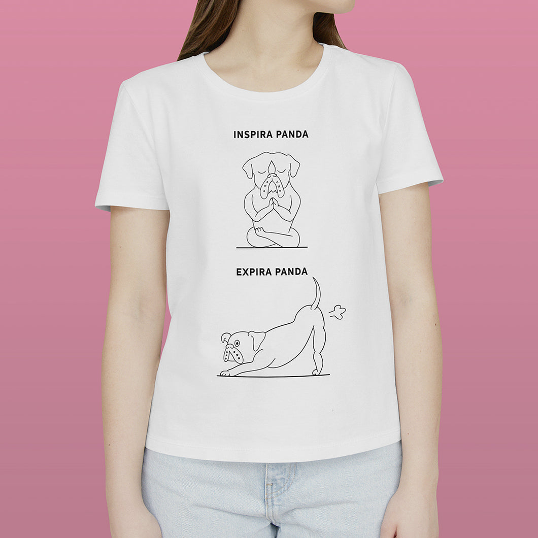 T-shirt Inspira e Expira - Boxer | Personalizada de Animal de Estimação