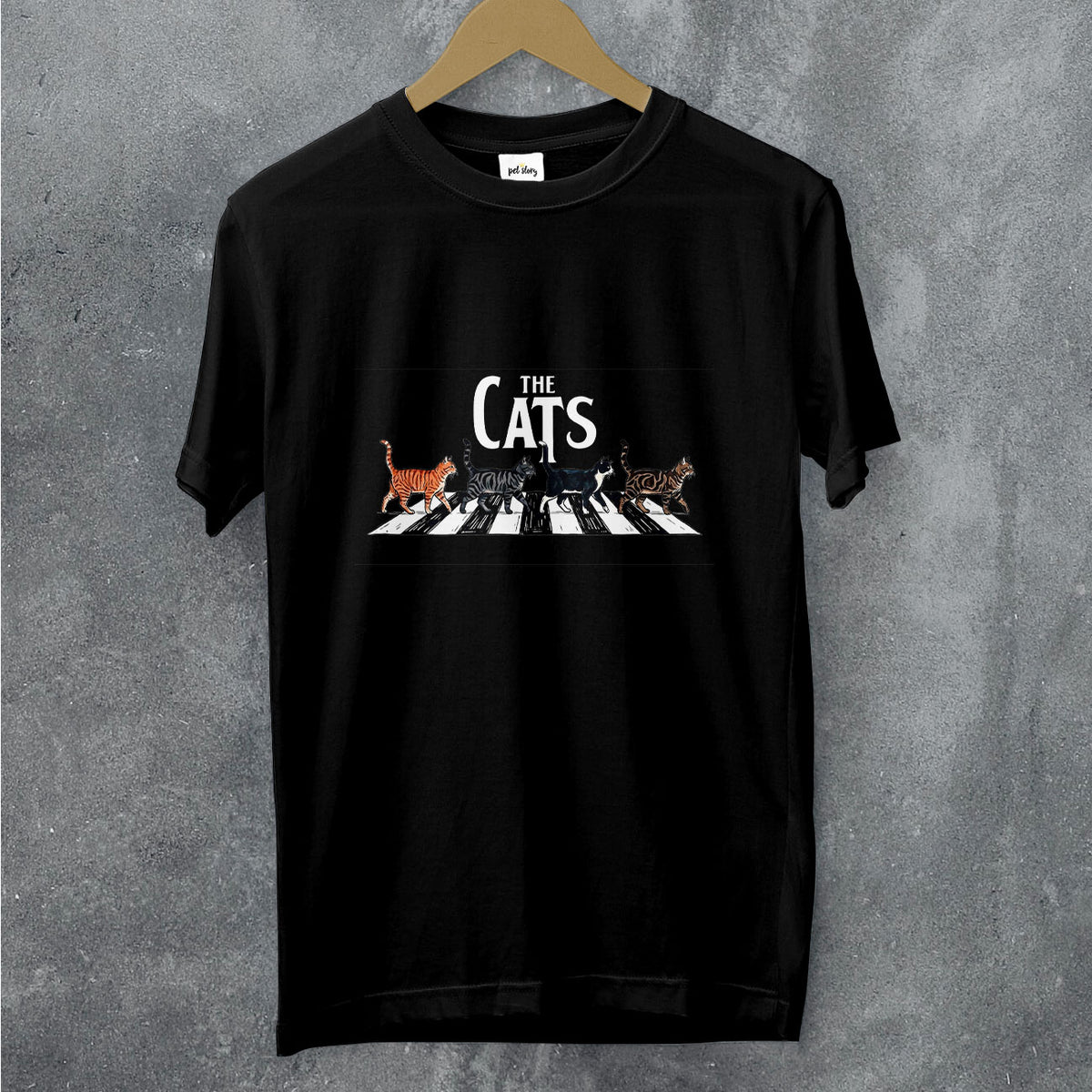 T-shirt The Cats preto, Pet Story