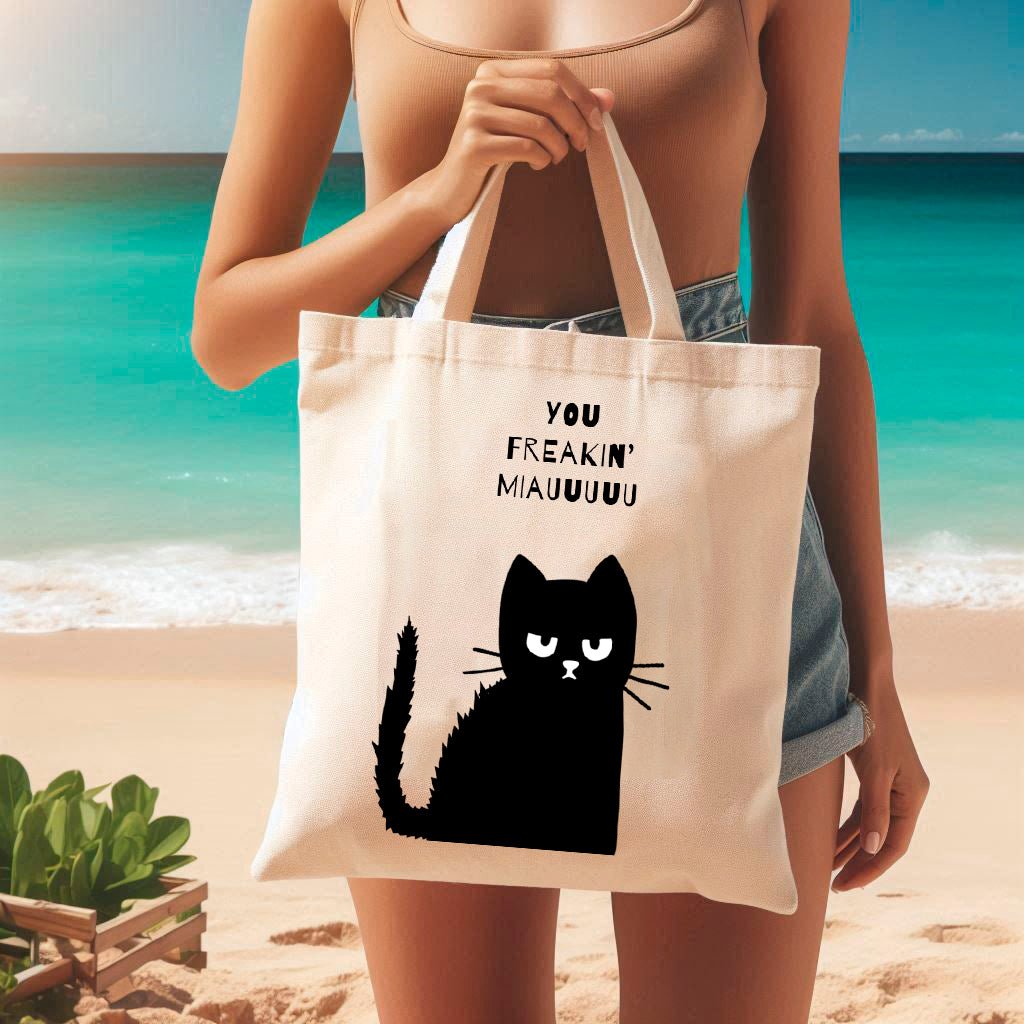 Tote bag Freakin' Miauuuu | Personalizado de Animal de Estimação - Pet Story PT